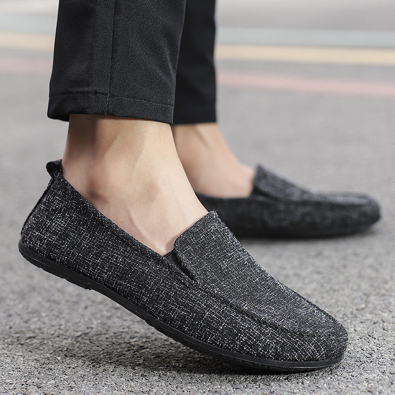 秋季透气亚麻国风简约布鞋老北京男鞋子透气防臭帆布鞋一脚蹬45码,流行男鞋,帆布鞋,淘宝优惠券,粉丝福利购,淘宝优惠卷