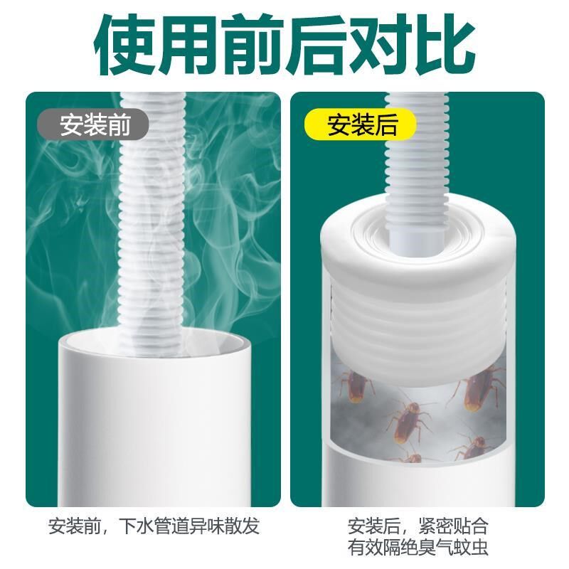 下水管防臭味防溢水密封圈神器洗手池滚筒洗衣机空调排水管密封塞