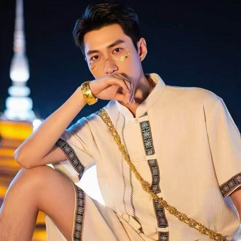 新款西双版纳i傣族服装男套装云南泼水节服饰夏季西双版纳