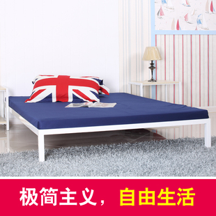 榻榻米简约铁艺床双人床1.5米1.8米铁床公主床单人床儿童床架1.2