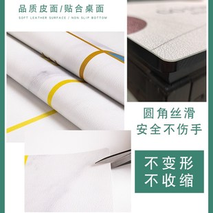 新中式皮革餐桌垫防水防油免洗茶几桌布中国风仿木纹桌垫保护垫布
