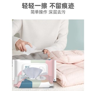 下单立减50 家用干洗便携羽绒服清洁湿巾免洗去污湿巾J