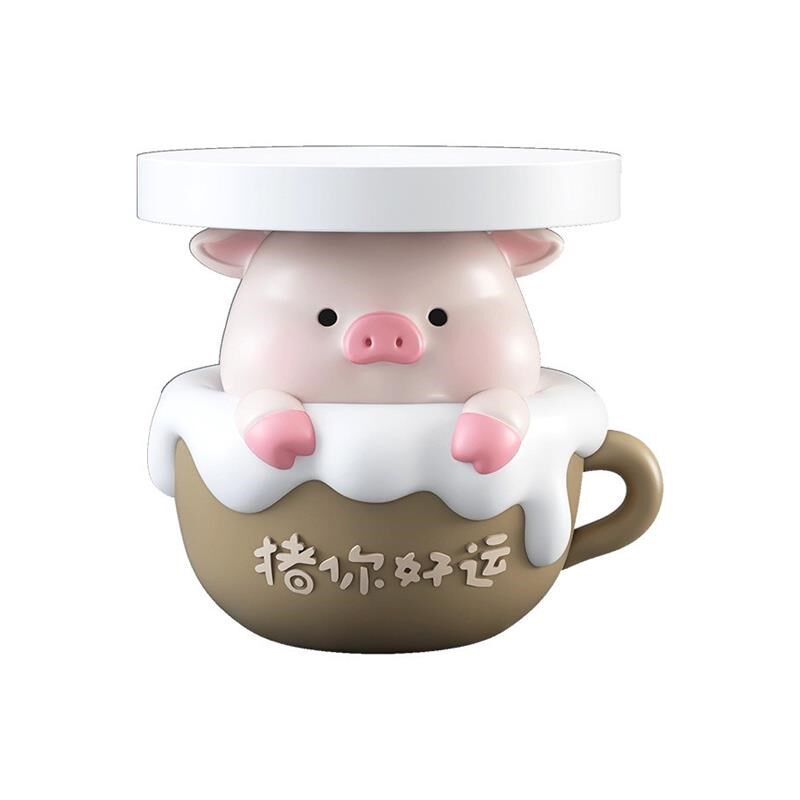 奶油风萌猪多功能落地摆件茶几客厅沙发边几乔迁新居礼品床头柜,家居饰品,落地摆件,淘宝优惠券,粉丝福利购,淘宝优惠卷