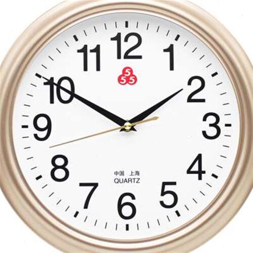 三五牌555钟表挂钟客厅家用时尚D时钟挂墙卧室静音石英钟圆形挂表