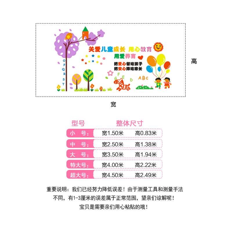 幼儿园班级教室环创主题文化背景墙面装饰氛围布置成品墙贴画贴纸