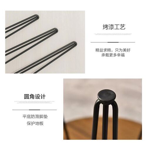 加粗钢铁艺实心桌腿吧台脚餐桌脚椅腿书桌脚办公加高脚桌子腿支架