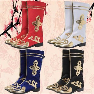 新款少数民族蒙古靴子 藏族新疆族民族舞蹈靴 男女儿童表演藏靴子