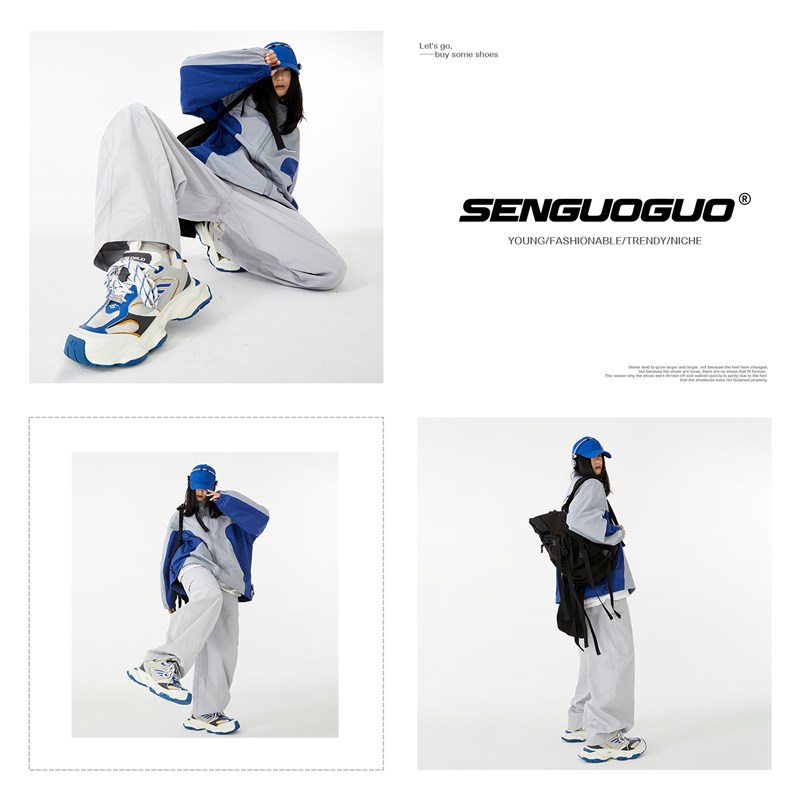 森果果 老爹鞋男春秋款运动休闲鞋网红超火厚底增高情侣鞋子男潮