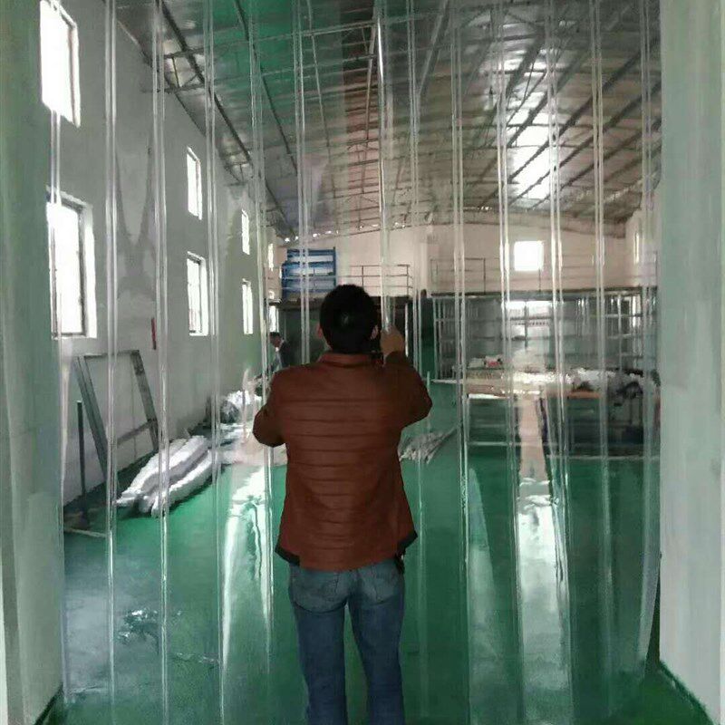 透明pvc塑料门帘移动滑动连体空D调帘折叠挡风隔热冷气帘推拉帘
