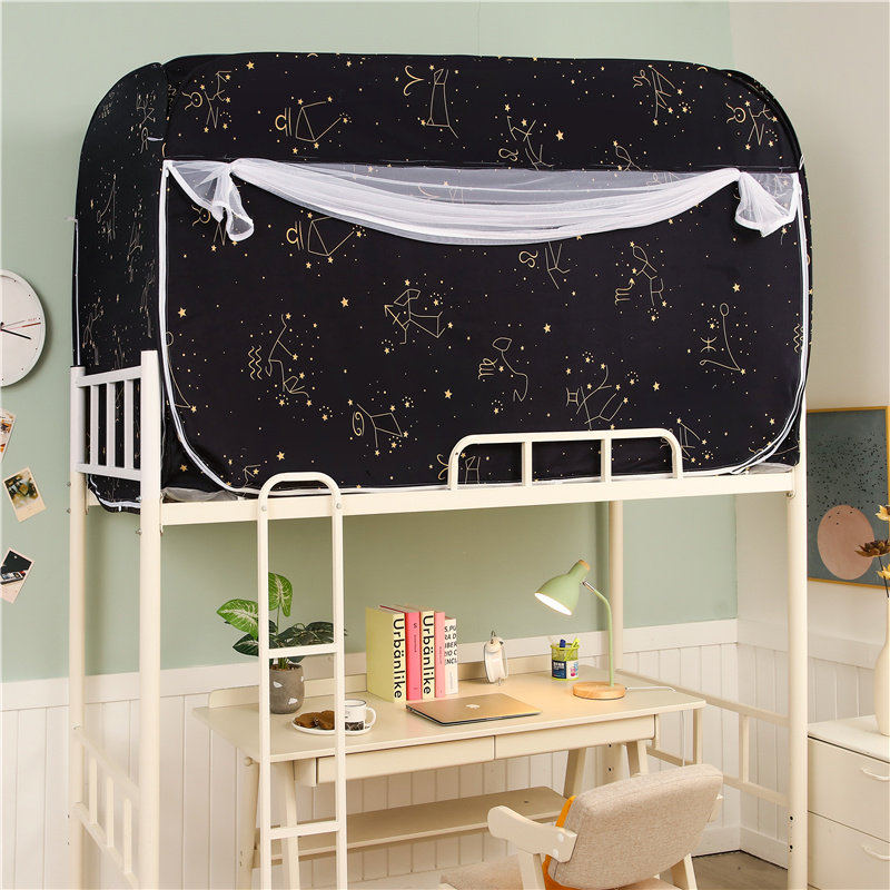 免安装学生宿舍蚊帐防摔可折叠y蒙古包寝室上下铺防蚊遮光窗帘纹