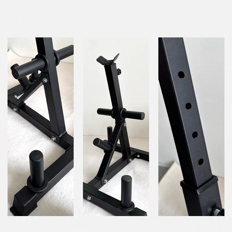 哈克深蹲支架单人站姿推举训练架家用可调节奥铃杆杠铃杆地炮支架