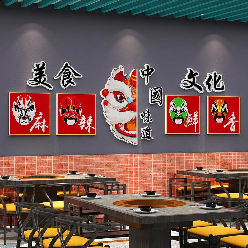 火锅店墙面装饰文化川巴蜀餐饮饭馆串串冒菜国潮风墙壁上挂画贴纸