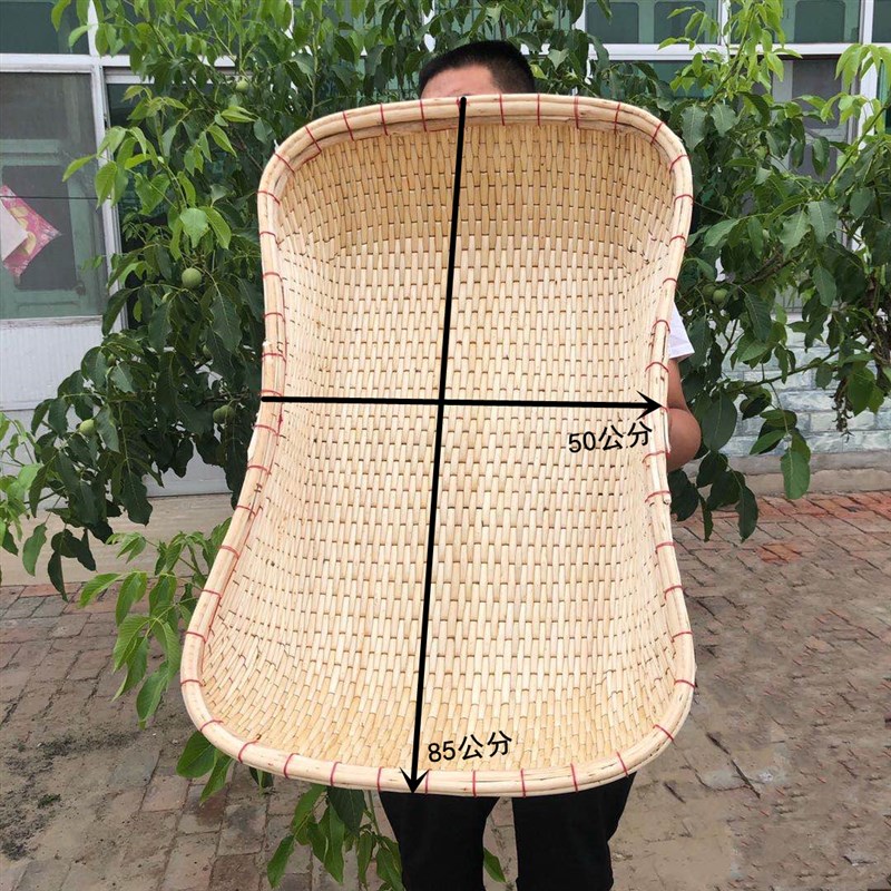 柳编筐长方形笸箩簸箕馒头筐手工竹编藤编收纳筐家用商用柳条筐大