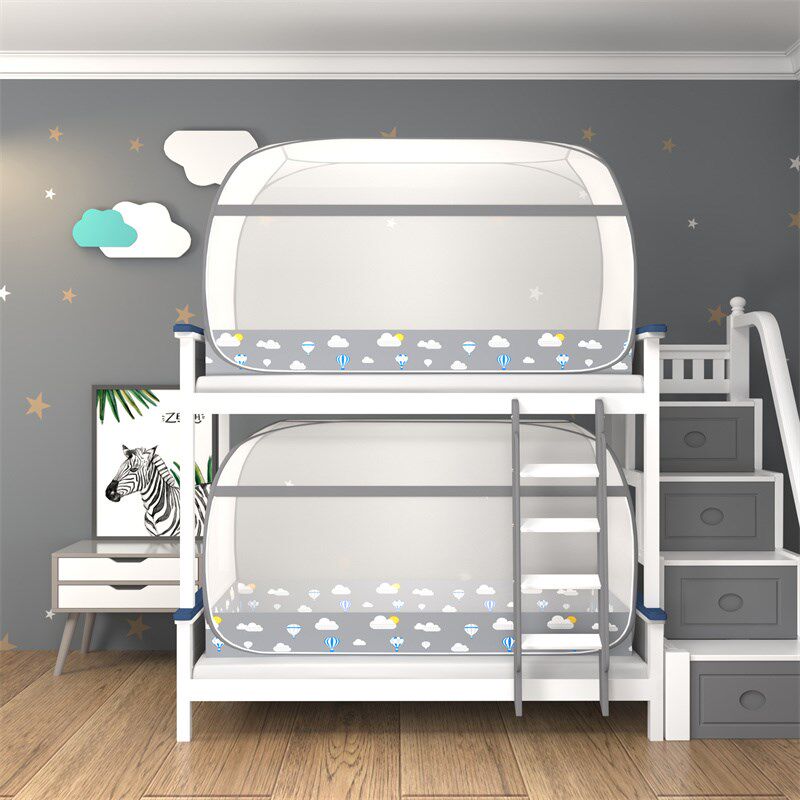 免安装蒙古包蚊帐学生宿舍床帘90x190上下铺子母床单人床纹帐