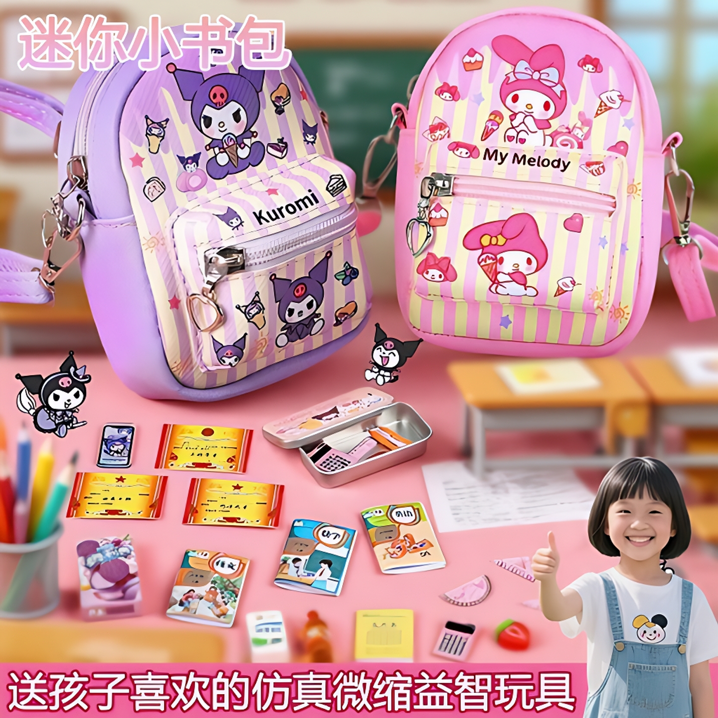 【迷你小书包幼儿园学生】