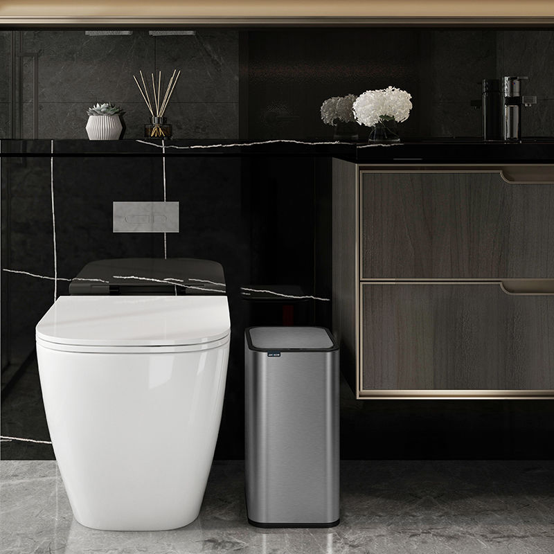 垃圾桶厨房大容量家用轻奢脚踏式客厅智能不锈钢厕所卫生间可感应