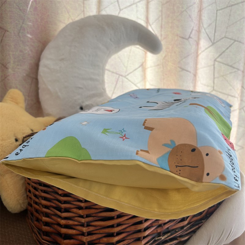 水洗纯棉儿童枕套30*50学生信封枕头套40*60幼儿卡通28*45一支装
