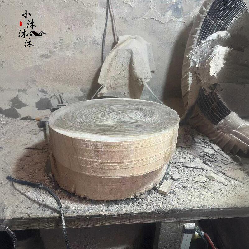 加厚菜墩实木圆形整木剁骨肉墩砧板加厚家庭肉摊饭店专用榆木菜墩