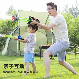水枪儿童玩具抽拉k式呲滋喷水枪网红戏水男女孩沙滩漂流打水仗神