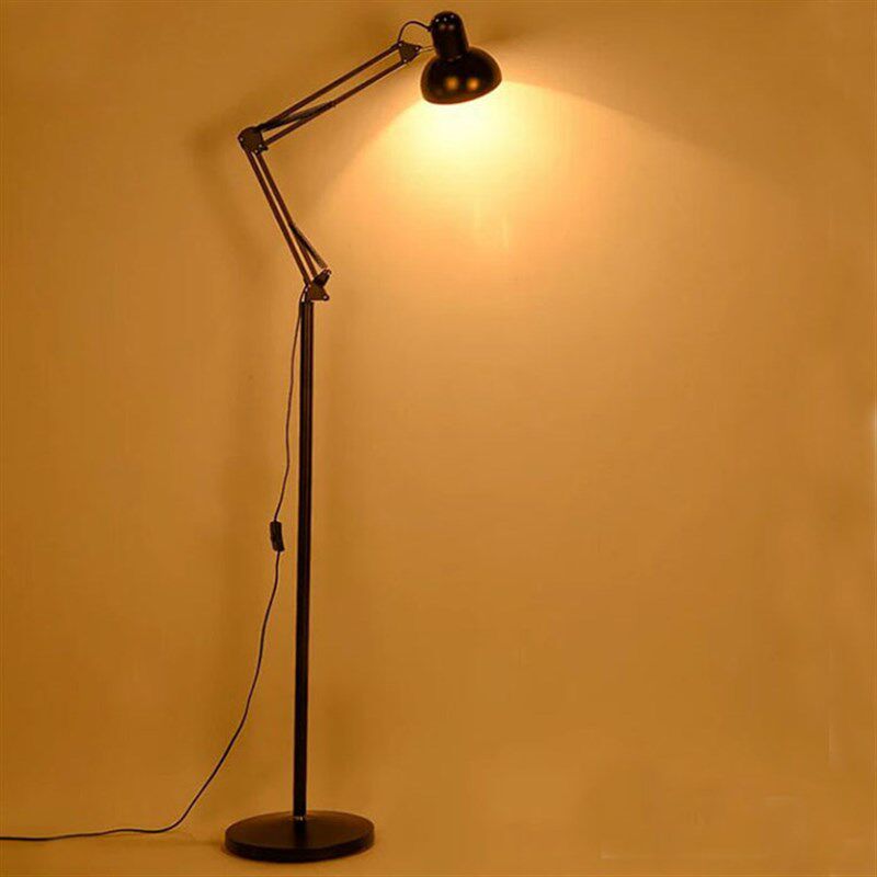 立式折叠落地灯 美式铁艺沙发智能卧室FLED护眼遥控落地台灯可调