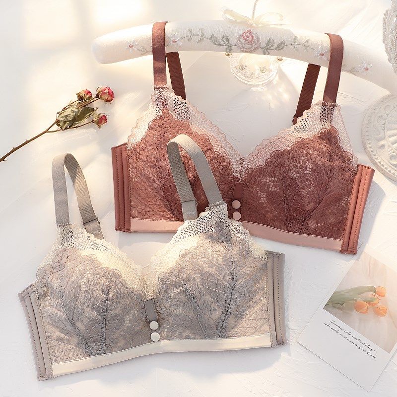 聚拢显大内衣女小胸平胸专用收副乳防下垂厚调整型文胸罩内裤套装