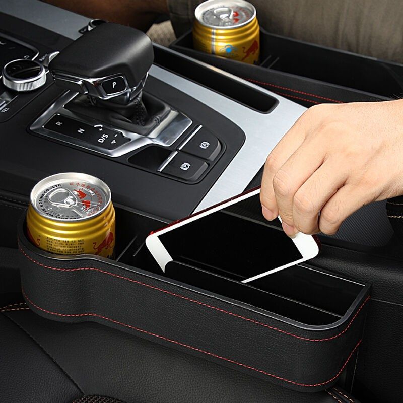 汽车收纳盒用品置物盒收纳车载座椅缝隙储物盒水杯架夹缝收纳盒黑,汽车用品/电子/清洗/改装,车载收纳箱/袋/盒,淘宝优惠券,粉丝福利购,淘宝优惠卷