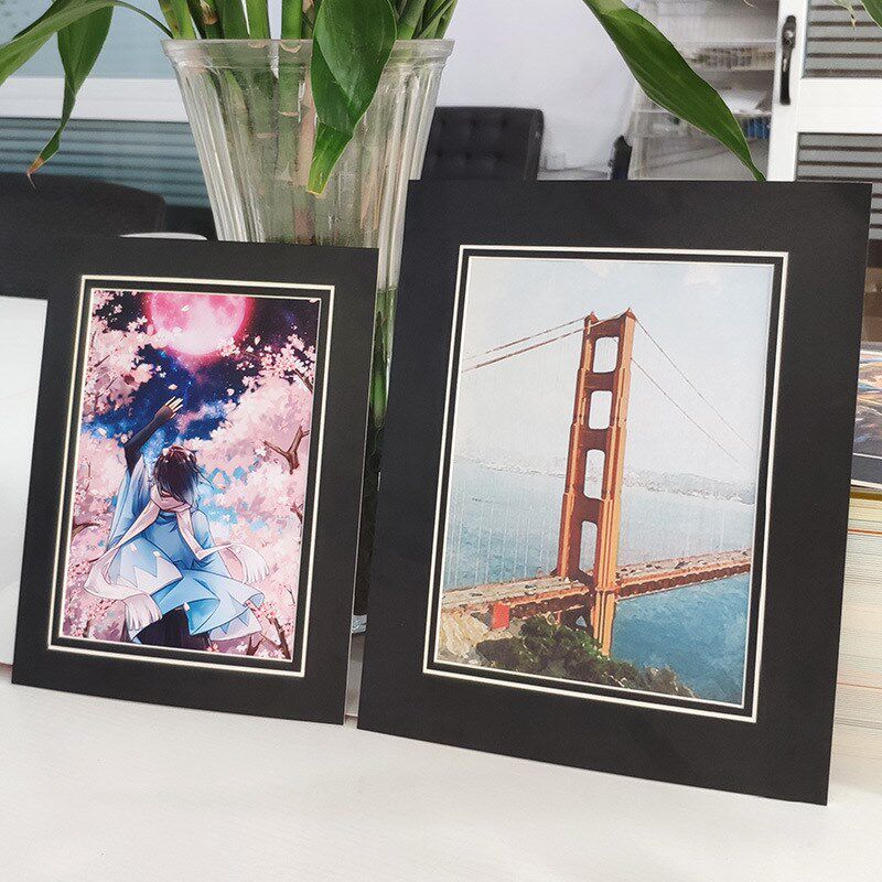 装裱卡纸8开4k少儿画框挂墙 A4相框可定a3画框简易框678寸照片墙