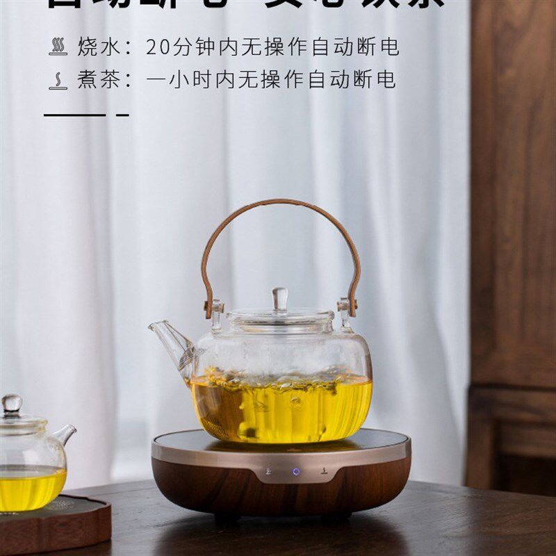 不觉堂电陶炉煮水炉煮茶炉家用迷你玻璃壶铁壶银壶茶壶专用煮茶器