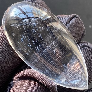 天然水晶银发晶吊坠裸石男女款水晶挂坠饰品 一物一图