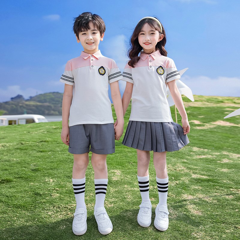 英伦风幼儿园服夏季可爱大班儿童校服套装小学生毕业照运动会班服