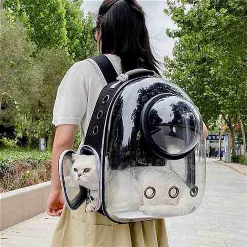 猫包太空舱双肩宠物背包车载外出便携式全透明侧开宠物包猫咪用品