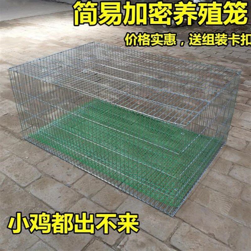 格肯加粗加密兔笼鸽子养殖笼 鸡笼家用 鹌鹑笼 铁丝镀锌笼运输