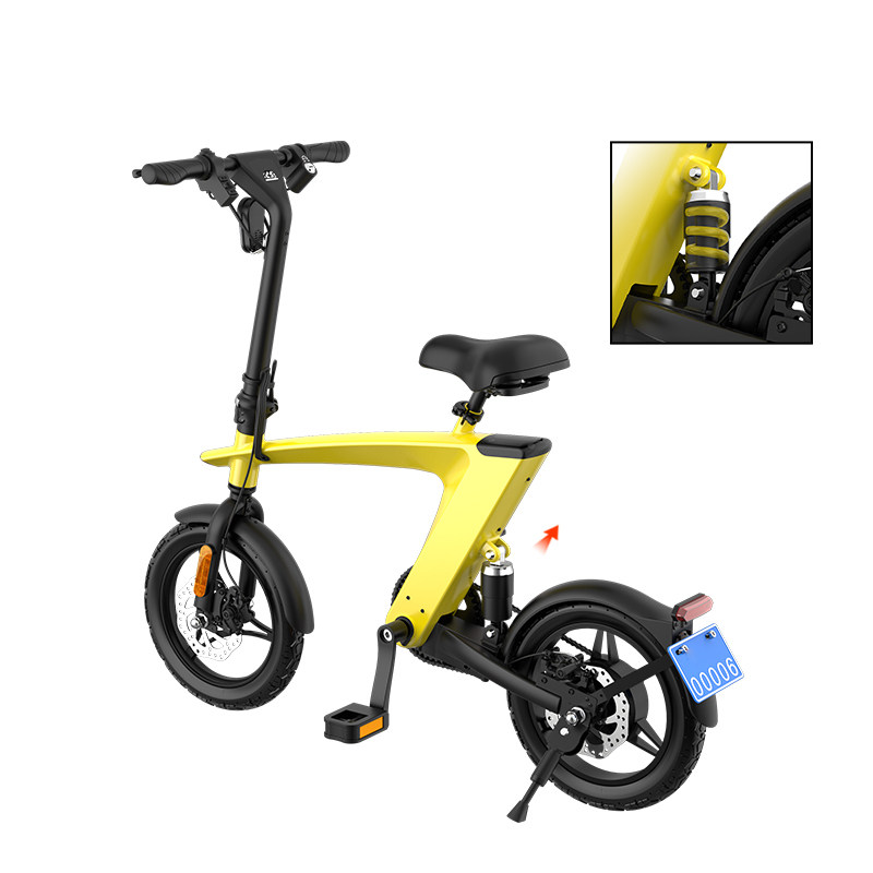 现货14寸折叠电动自行车小型代z驾代步车减震碟刹锂电48V助力变速
