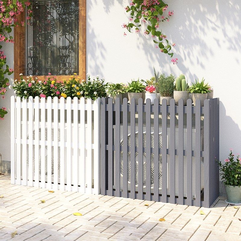 阳台落地外机空调罩装饰美化空调A外机保护罩室外实木防尘罩花架