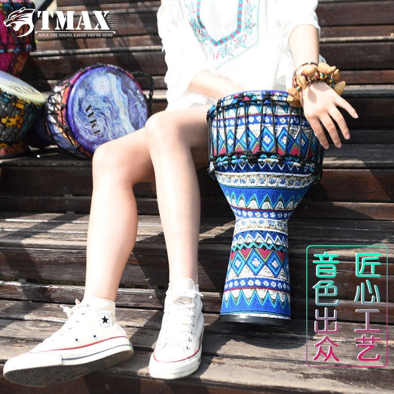 TMAX曼斯8.h5寸儿童非洲鼓10寸PVC成人初学者丽江12寸专业演奏手