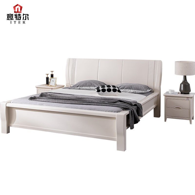 实木床现代简约2024年新款双人床主卧2米x2米2中式加宽大尺寸婚床