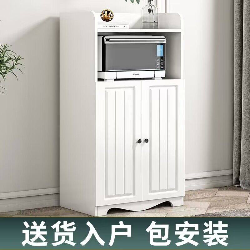 白色微波炉柜厨房碗橱柜简约餐边柜小烤箱柜储物S柜子收纳置物欧