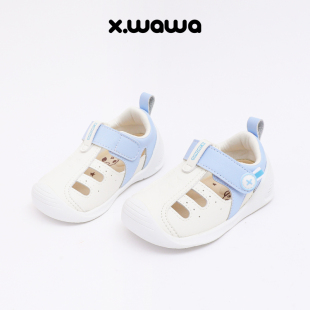 雪娃娃童鞋宝宝包头凉鞋2024夏季新款儿童机能鞋婴幼儿.软底学步