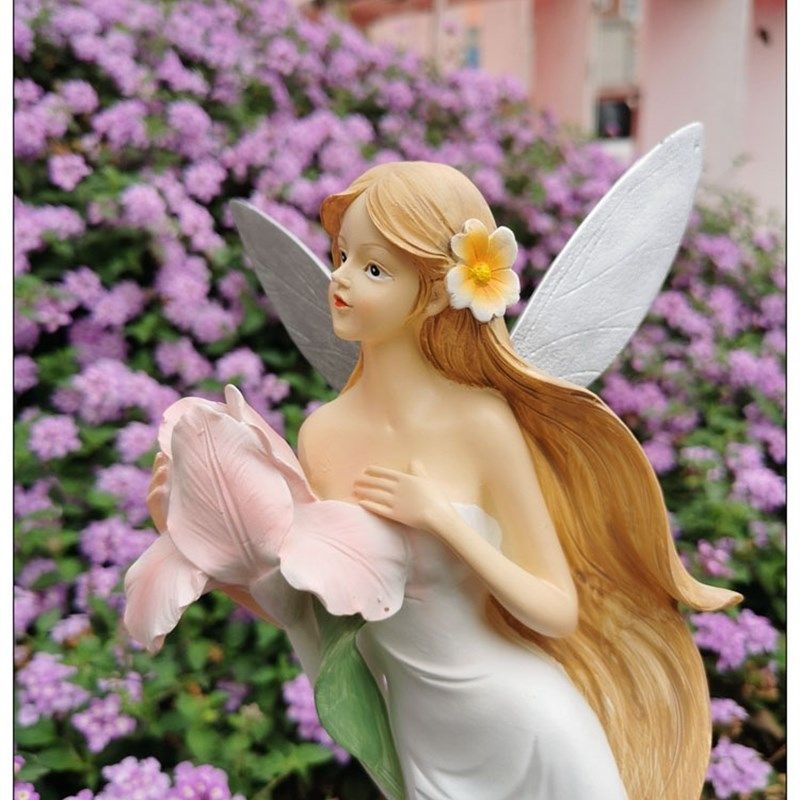 佳鲤推荐铃兰花盆鸢尾花仙子摆件装饰品花园庭院设计兰花花瓶创意,家居饰品,户外/庭院摆件,淘宝优惠券,粉丝福利购,淘宝优惠卷