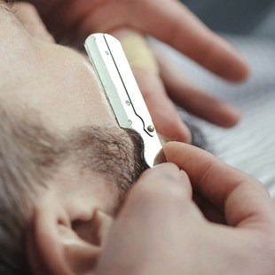 克劳德老式剃须刀刀片不锈钢免折叠半片刀片刮胡刀剃刀美容修眉刀