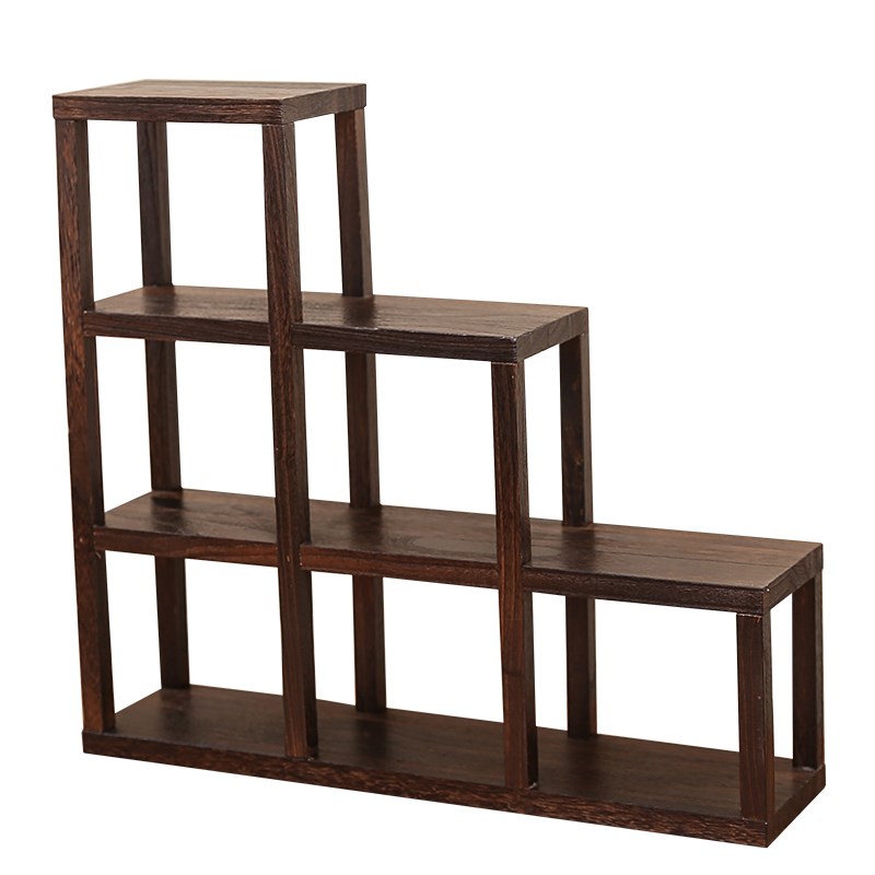 实木小博古架茶具架茶架展示架茶桌上收纳置物架茶叶架子置物架