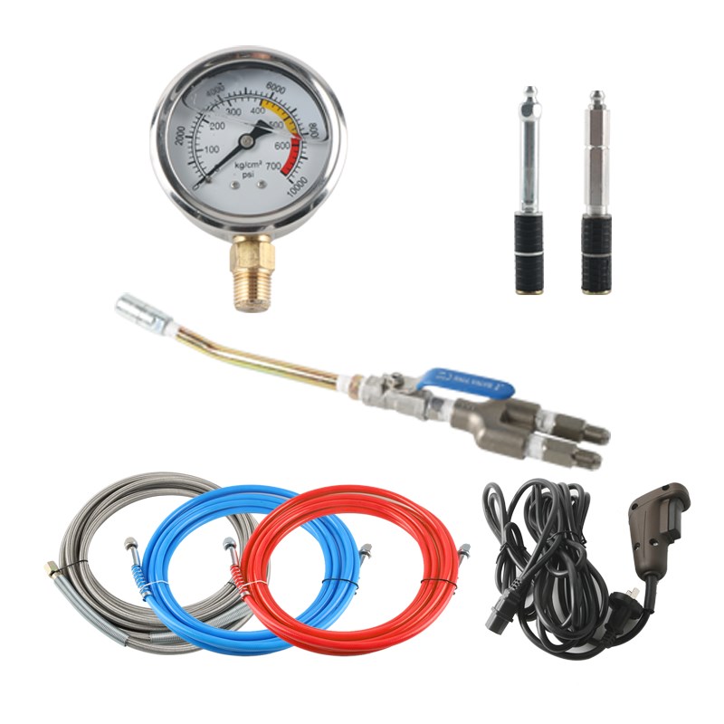 高压防水注浆机配件大全枪头牛油头注浆钉压力表高压管泵浦密封圈