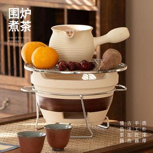 泥炉烧烤炉家用烧烤架炭炉新款 围炉煮茶陶土炭炉户外炉灶日式 碳烤