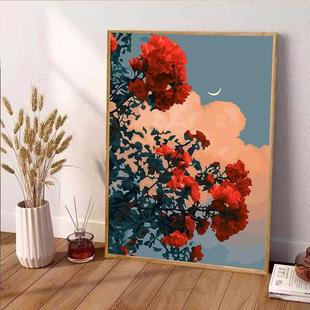 客厅沾贴砖十字绣餐厅卧室北欧ins手工diy 蔷薇花5d钻石画2024新款