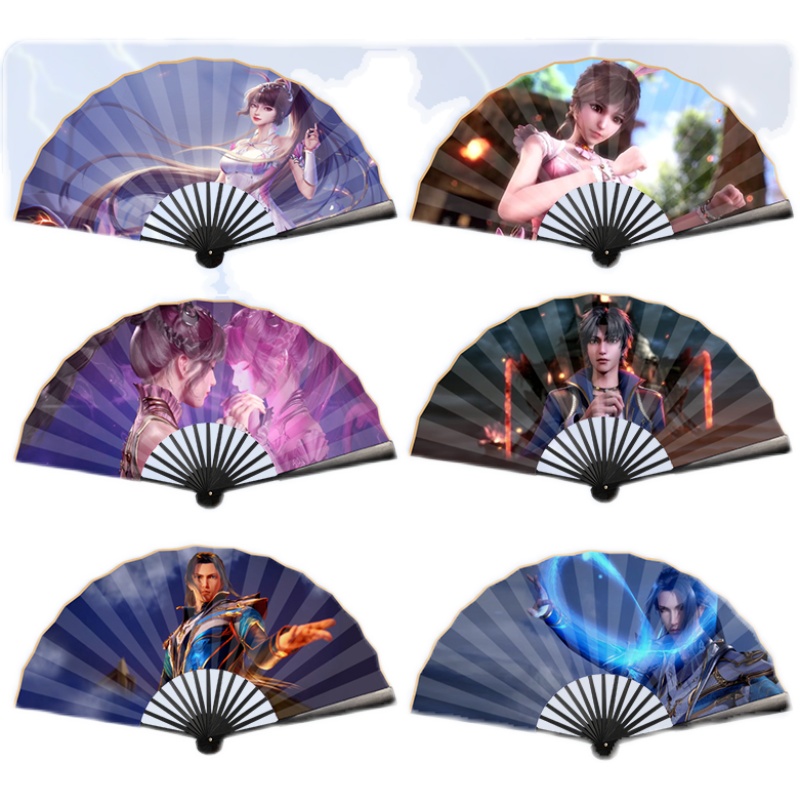 斗罗大陆10寸扇子学生动漫折扇夏唐三小舞女生男生儿童纸扇定制