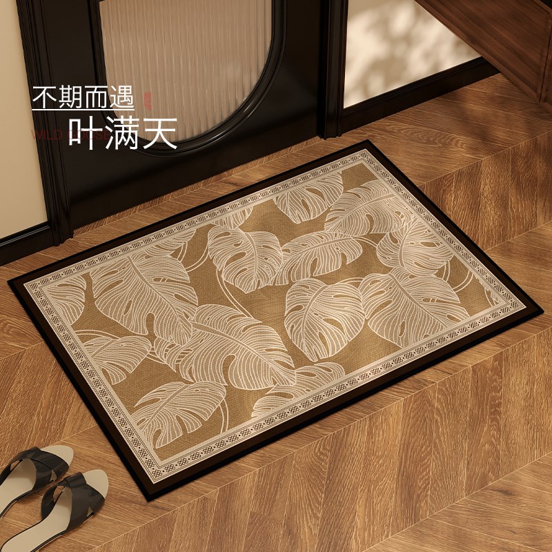 入户地垫门口进门垫中式复古卧室防滑脚垫家用加厚地毯换鞋垫兰芷