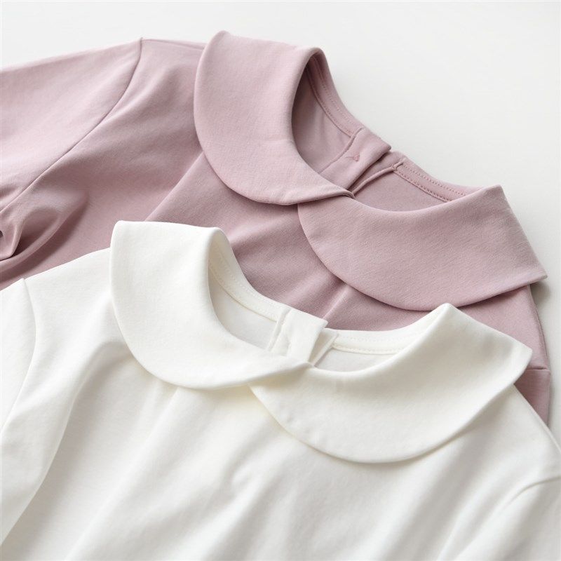 A类儿童双面液氨丝光匹马棉凉感短袖女童娃娃领T恤中大童夏款童装,童装/婴儿装/亲子装,T恤,淘宝优惠券,粉丝福利购,淘宝优惠卷