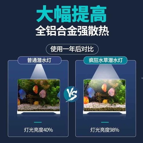 鱼缸灯led灯防水观赏灯水族箱照明专用水草灯龙鱼灯管增艳潜水灯