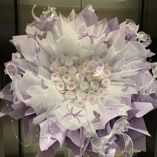 免包半成品DIY粉色花束包装壳芭蕾风鲜花零食水果高级感生日礼物