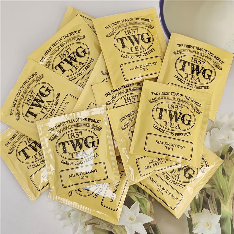 新货泓twg新加坡茉莉花茶1837茶奶红韵乌龙伯爵茶早餐玫瑰花茶茶
